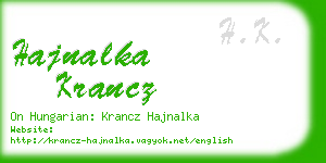 hajnalka krancz business card